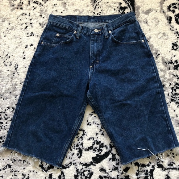 dark denim wrangler cut- offs - Picture 1 of 3